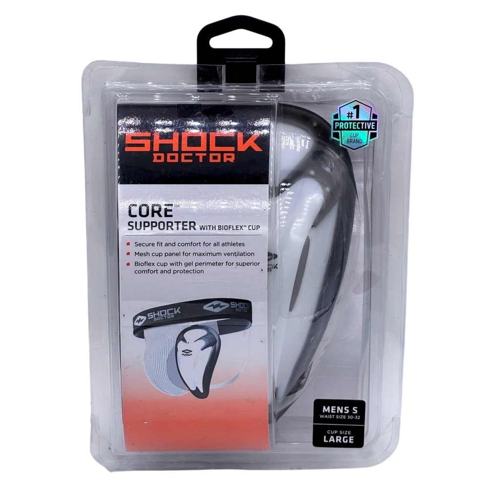 Shock‎ Doctor Core Supporter With BioFlex Cup Mens S Large Cup 30-32 Waist